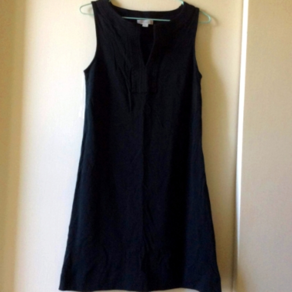 New York & Company Black Sleeveless Cotton Summer Dress XS